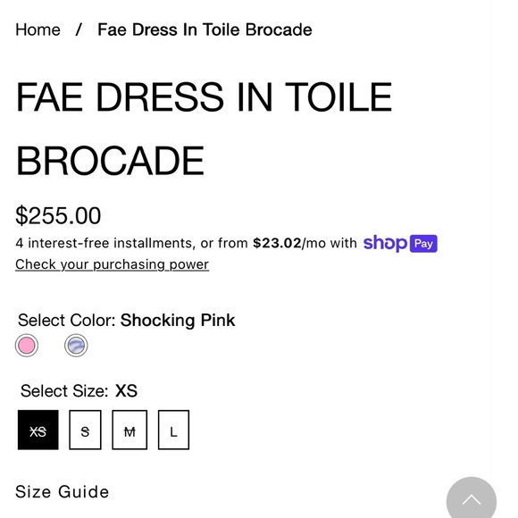 Amanda Uprichard Fae pink toile XS - Picture 2 of 5